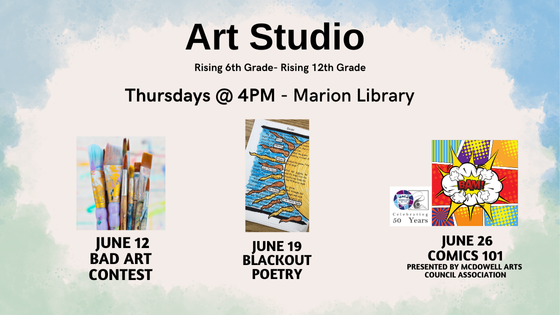June 2025 Art Studio (Teens) Carousel- Marion